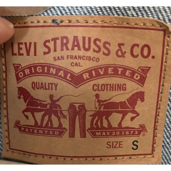 Levi Strauss Original Trucker Denim Jacket NWT Small Bleach Speckled Womens Jean - Picture 3 of 13